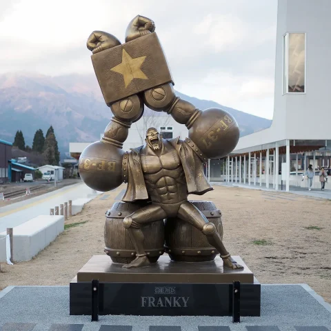 「フランキー像」ONE PIECE 熊本復興プロジェクト