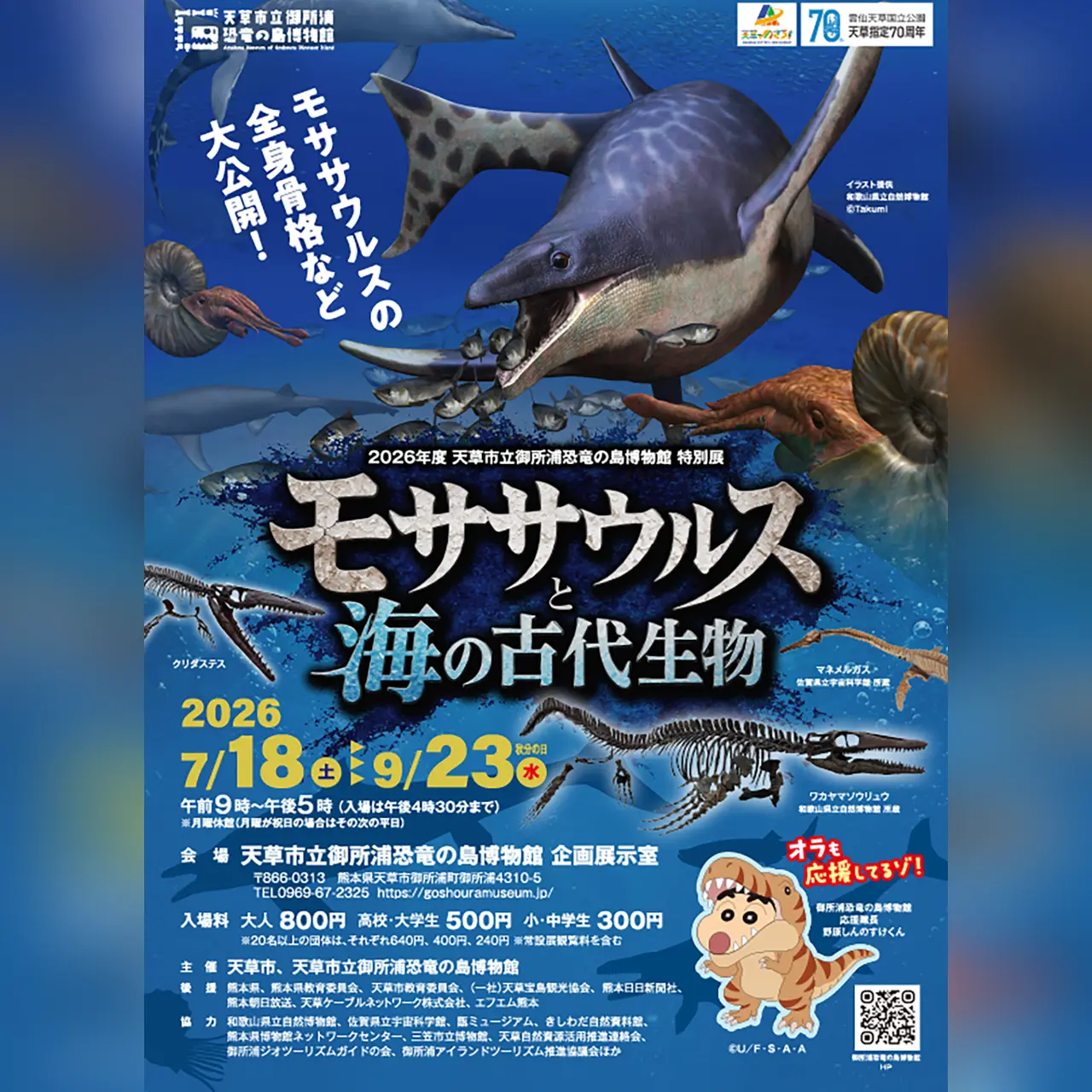2026年度特別展「モササウルスと海の古代生物」